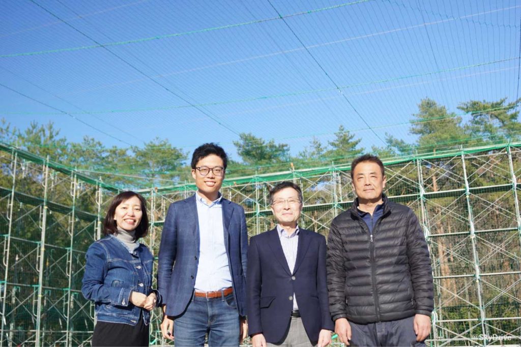 左から事業責任者　宮内、代表取締役　福澤、CTO　岸氏、チーフエンジニア　安藤